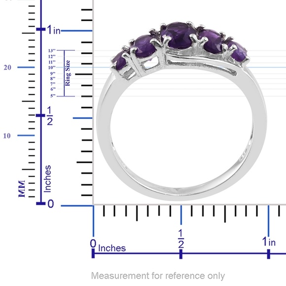 Lusaka Amethyst Platinum Over Sterling Silver - Picture 4 of 4